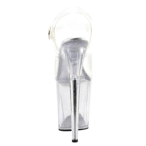 Transparent 20 cm Pleaser FLAMINGO-808MMG glitter high heels shoes