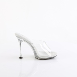 Transparent mules 11,5 cm CUPID-401 fetish high heeled mules