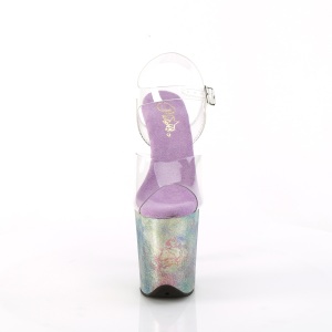 Transparent platform 20 cm FLAMINGO Lavender sandals heels shoes