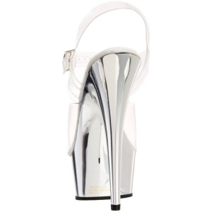 Trasparente 15 cm Pleaser DELIGHT-608 scarpe da cubista e spogliarellista cromo