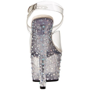 Trasparente 18 cm STARDANCE-708 Strass Plateau Tacchi Alti