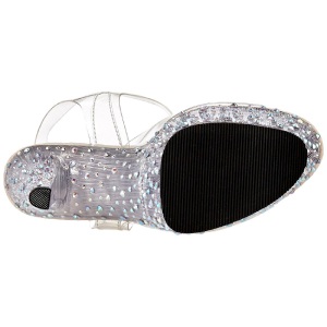 Trasparente 18 cm STARDANCE-708 Strass Plateau Tacchi Alti