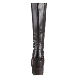 Vegan 11,5 cm SHAKER-100 demoniacult knee boots wedges platform