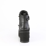 Vegan 12 cm ASSAULT-72 alternative womens boots cleated platform in black