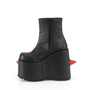 Vegan 18 cm SLAY-77 alternative ankle boots platform black