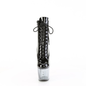 Vegan 18 cm pleaser ankle boots with beaded heels