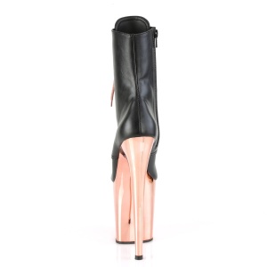 Vegan 20 cm FLAMINGO-1020 Gold Chrome Platform Ankle Calf Boots