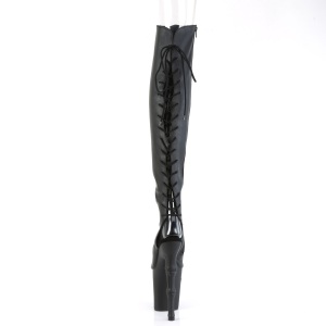 Vegan 20 cm RAPTURE-3019 skull platform overknee high heel boots