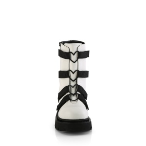 Vegan 6,5 cm RENEGADE-50 alternative ankle boots platform white