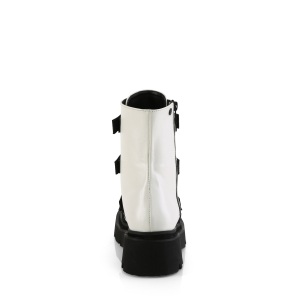 Vegan 6,5 cm RENEGADE-50 alternative ankle boots platform white