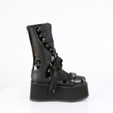 Vegan 9 cm DAMNED-120 emo calf-high women boots platform with laces