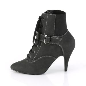 Vegan black 10 cm DREAM-1022 transvestite ankle booties