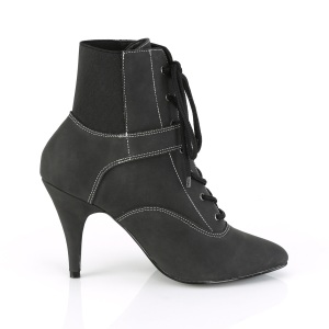 Vegan black 10 cm DREAM-1022 transvestite ankle booties