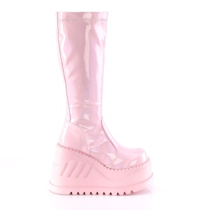 Vegan rose 12 cm STOMP-200 cyberpunk platform wedges boots