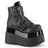 Vegano 11,5 cm BEAR-104 emo wedge boots donna plateau con fibbia