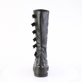 Vegano 12 cm STOMP-223 stivali cyberpunk zeppe altissime con fibbia