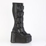 Vegano 14 cm TRANS platform stivali al ginocchio donna con fibbia