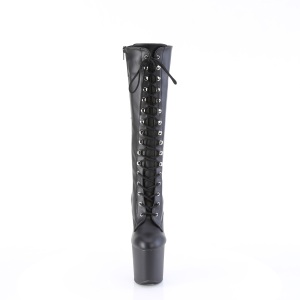 Vegano 20 cm CRAZE-2023 Heelless stivali pony alto pleaser neri