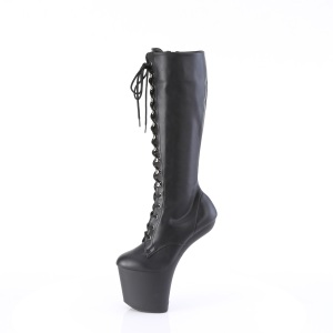 Vegano 20 cm CRAZE-2023 Heelless stivali pony alto pleaser neri