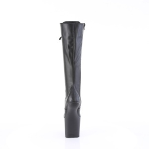 Vegano 20 cm CRAZE-2023 Heelless stivali pony alto pleaser neri