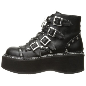 Vegano 5 cm DemoniaCult EMILY-315-1 stivaletti gotico con fibbie