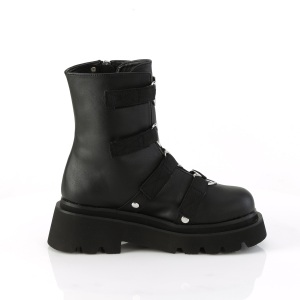 Vegano 6,5 cm RENEGADE-50 demoniacult stivaletti alternative con la suola spessa nere