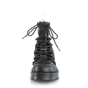 Vegano 7 cm BRATTY-32 demoniacult calzature alternative con la suola spessa nere