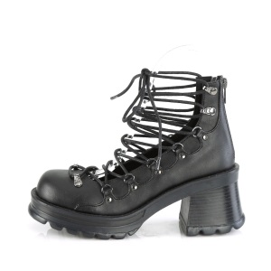 Vegano 7 cm BRATTY-32 demoniacult calzature alternative con la suola spessa nere