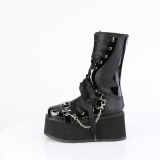 Vegano 9 cm DAMNED-120 platform stivali al polpaccio donna con lacci