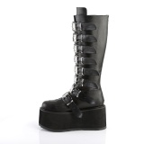 Vegano 9 cm DAMNED-318 platform stivali al ginocchio donna con fibbia nere