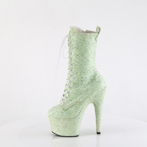 Verde glitter 18 cm ADORE-1040GR plateau stivaletti tacco alto donna