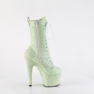 Verde glitter 18 cm ADORE-1040GR plateau stivaletti tacco alto donna