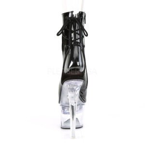 Verniciata 18 cm FLASH-1018-7 stivaletti da pole dance con plateau LED