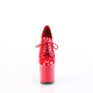 Verniciata 20 cm CRAZE-860 Heelless stivaletti pony alto pleaser rosso