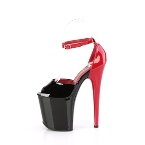 Verniciata 20 cm FLAMINGO-868 neri scarpe pleaser con tacchi alti