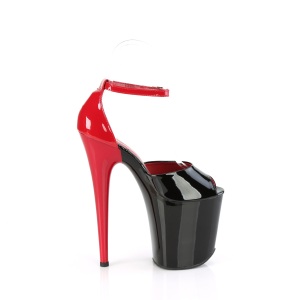 Verniciata 20 cm FLAMINGO-868 neri scarpe pleaser con tacchi alti