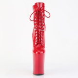 Verniciata 20 cm WORSHIP-1020 Heelless stivaletti pony alto pleaser rosso