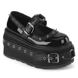 Verniciata 9 cm DAMNED-20 emo maryjane scarpe donna fibbia