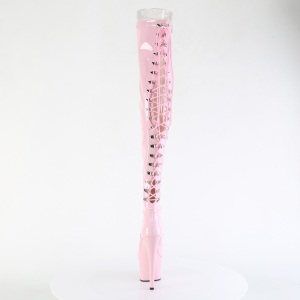 Verniciata rosa 18 cm ADORE-3063 stivali sopra il ginocchio con lacci