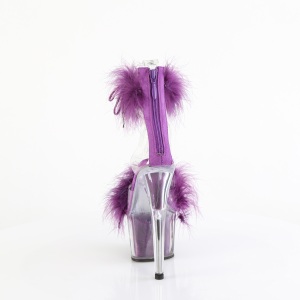 Viola 18 cm ADORE-724F sandalo tacco alto con piume exotic pole