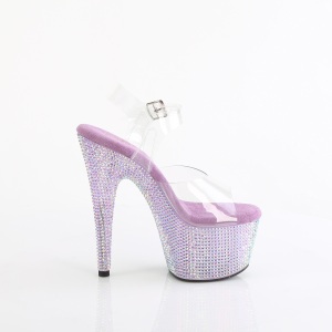 Viola 18 cm BEJEWELED-708RRS scarpe tacco alto pole dance e strass plateau