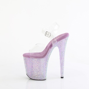 Viola 20 cm 808RRS scarpe tacco alto pole dance e strass plateau