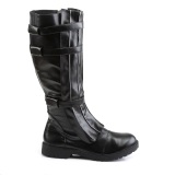 WALKER-130 black captain boots cosplay halloween mens boots