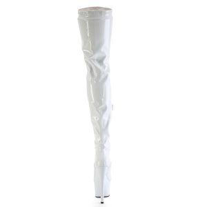 White 20 cm FLAMINGO-3000 Platform Thigh High Boots