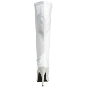 White Shiny 13 cm SEDUCE-2000 High Heeled Womens Boots for Men