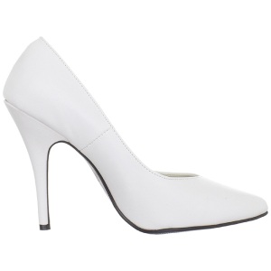 White Shiny 13 cm SEDUCE-420V Pumps High Heels for Men