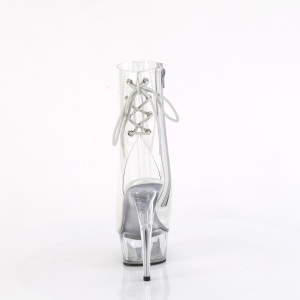 White transparent 15 cm DELIGHT-1018C Exotic stripper ankle boots